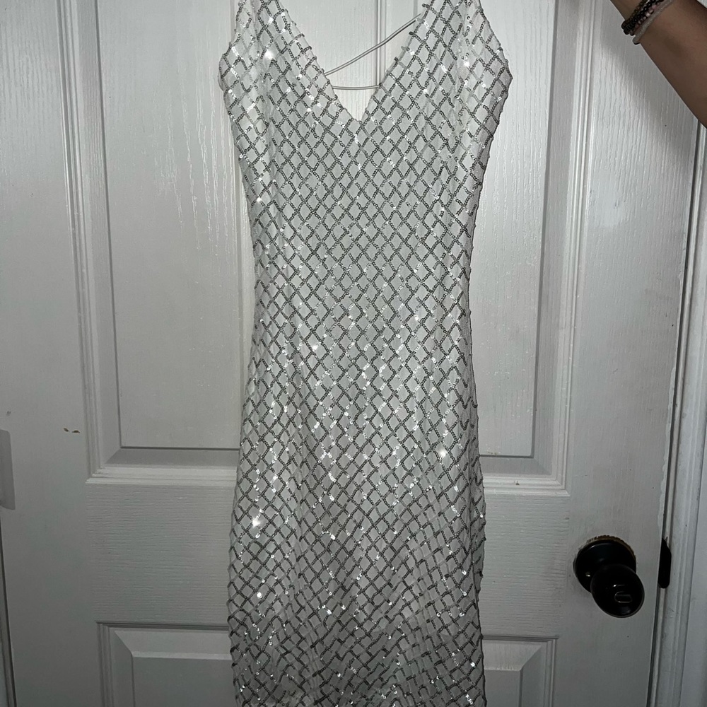 White sequence dress